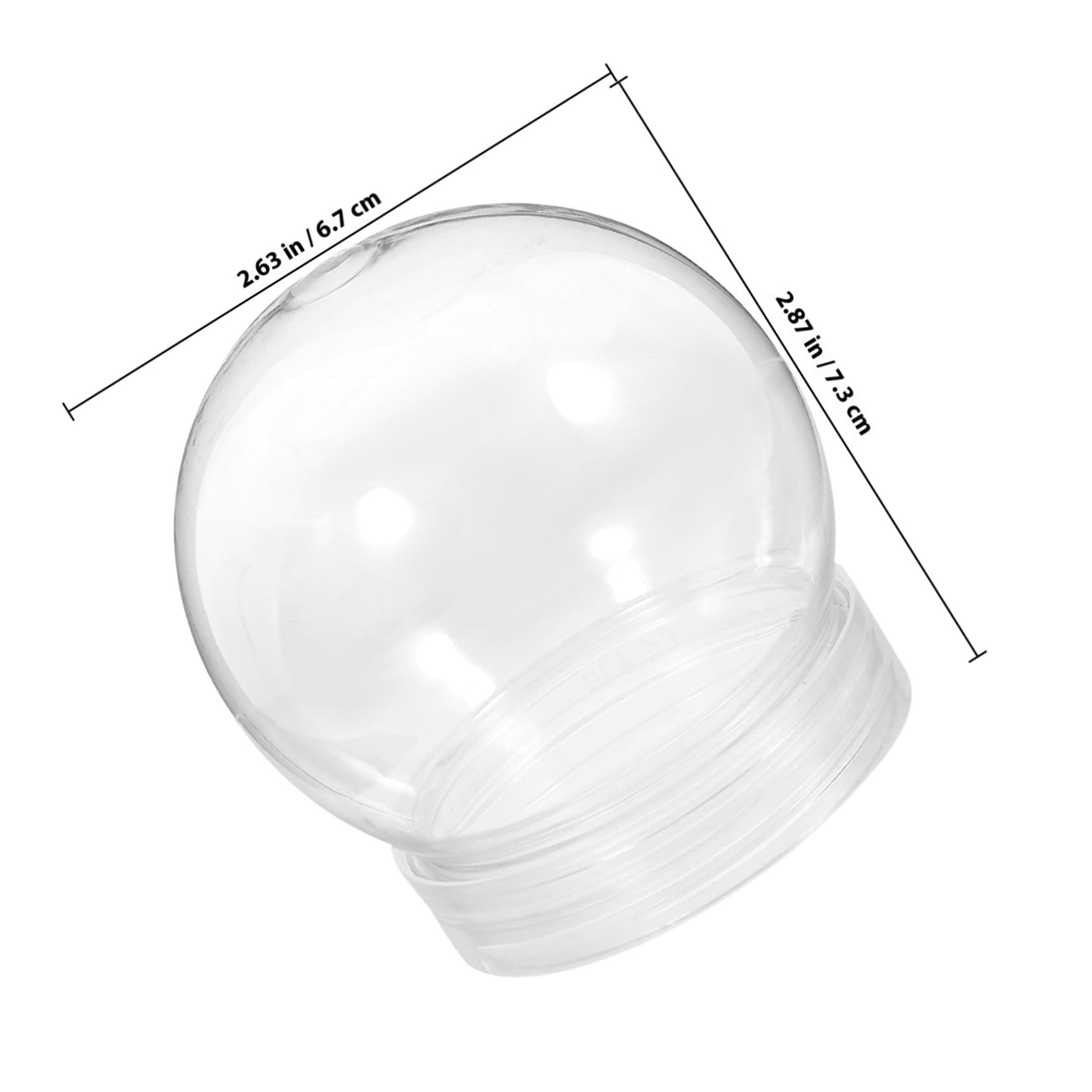 Boule à Neige Transparente Soi-même 150ml en Plastique Ronde Lot de 24 Pièces Haute Transparence Loisirs Créatifs Décoration De Noël