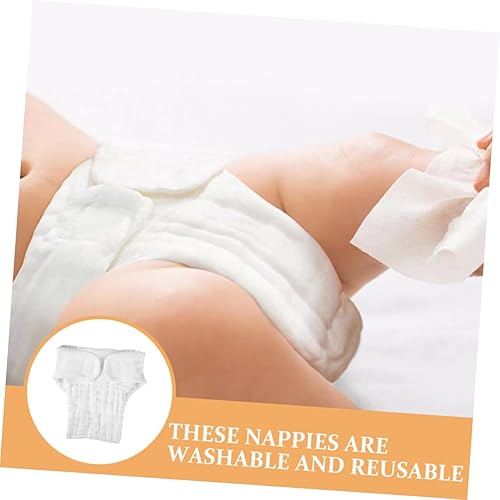 Miniatura 7 de 5 piezas de pañales reutilizables para niños y niñas, para recién nacidos y niñas, lavables a máquina, gasa de algodón, insertos de pañales de