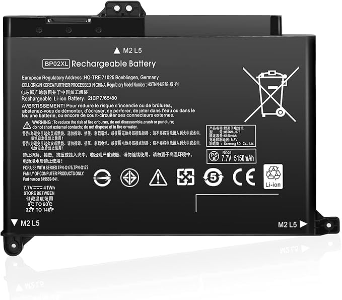 Batteria HP Originale BP02XL – 41Wh 7.7V 3 Celle – Per Pavilion 15-AU HSTNN-LB7H 849909-850