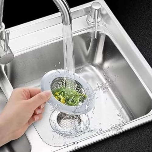 Ralo Ralinho Aço Inox Premium Com Borda Para Pia De Cozinha 9 Cm