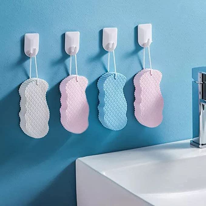 Techno Savvy 2pcs Ultra Soft Bath Body Shower Sponge,Super Soft Exfoliating Bath Sponge Painless Scrub Sponge for Adults Children and Pregnant Women (multi-colour)