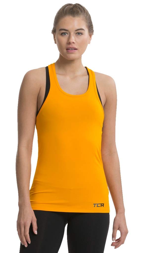 Débardaire Femme Running Sans Manches TCA - Orange Vif - Top D'entraînement Respirant