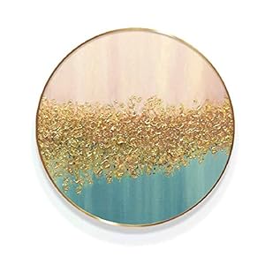 Eenvoudige en moderne muurschildering, cirkelvormige woonkamer ingang portiek schoonheidssalon achtergrond muur creëert…