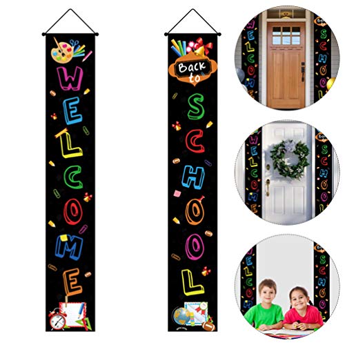 NUOBESTY 1 par de faixas de boas-vindas para decoração de casais de volta às aulas