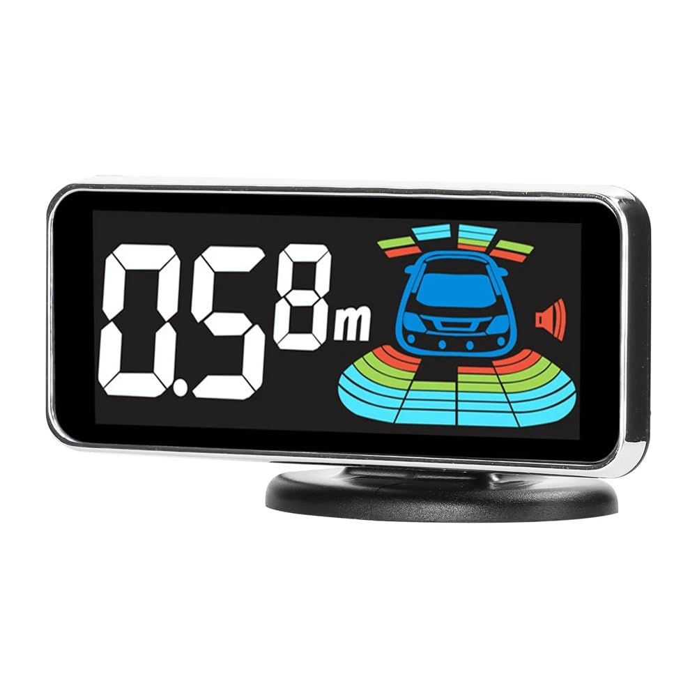 Kit sensori parcheggio Radar retromarcia Sensore parcheggio posteriore auto 8 sensori Rilevamento della distanza Visualizzazione Avviso acustico