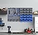 DancingSwan Wall Mounted Pegboard Tool Organizer: 44-Piece Storage Rack System with Adjustable Bins - Heavy Duty PP Material for Garage Workshop & Home DIY Projects - Space Saving Vertical Design for