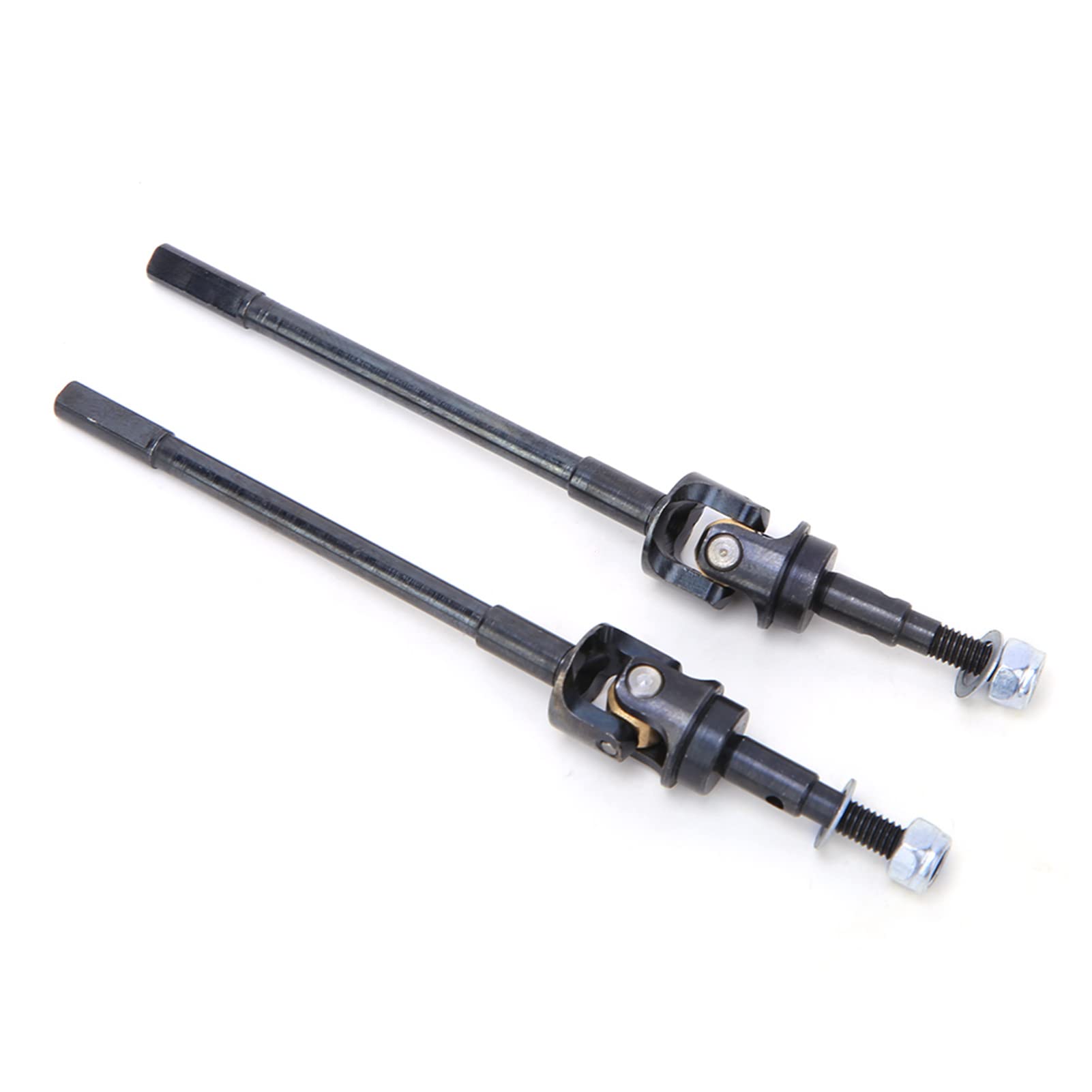 Przedni uniwersalny wał napędowy CVD RC Uniwersalny wał stalowy czarny 107 mm 2 szt. Pasuje do modelu samochodu RC Axial SCX10 II 90046 90047 CNC obrabiany, trwały, o wysokiej