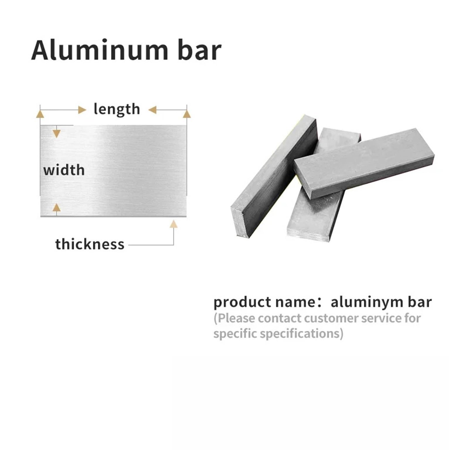 Rura aluminiowa, drążek aluminiowy, grubość 8 mm, szerokość 8-80 mm, długość 300-500 mm, stop aluminium, płyta płaskiego drążka (8 x 70 x 500 mm)