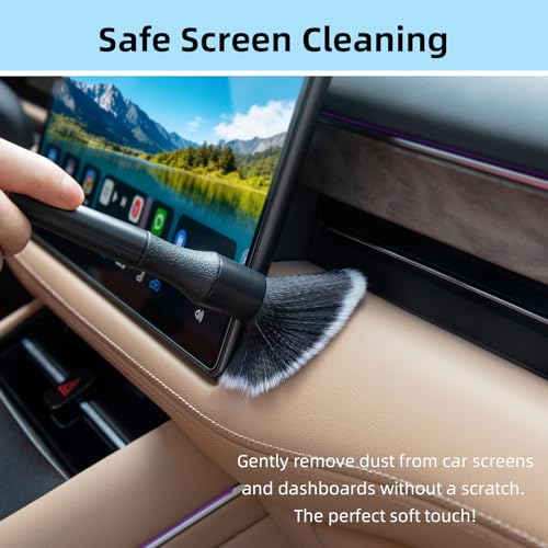 Image of TICARVE Car Interior Detailing Cleaning Kit-10Pcs Car Screen Cleaner,Clean Gel, Detailing Brush, Cleaning Tools for Car, Keyboard and Interior Cleaning