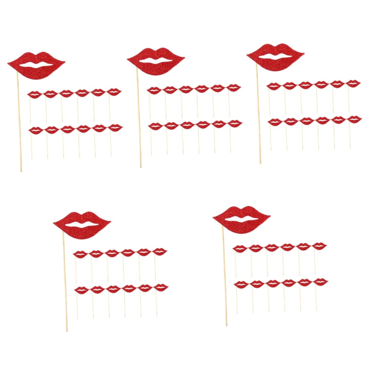ULTECHNOVO 100stücke Party Lippen Fotorequisiten Für Hochzeiten Und Geburtstagsfeiern Lustige Mund Accessoires Für Fotoautomaten Dekoration Für Festlichkeiten Und Feiern