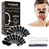 Tiras Nasales De Eliminación De Puntos Negros,Tiras De Espinillas,Blackhead Nose Strips,20 Piezas Nose Strips,Tiras De Limpieza Profunda,con Herramienta para Quitar Espinillas Acero Inoxidable