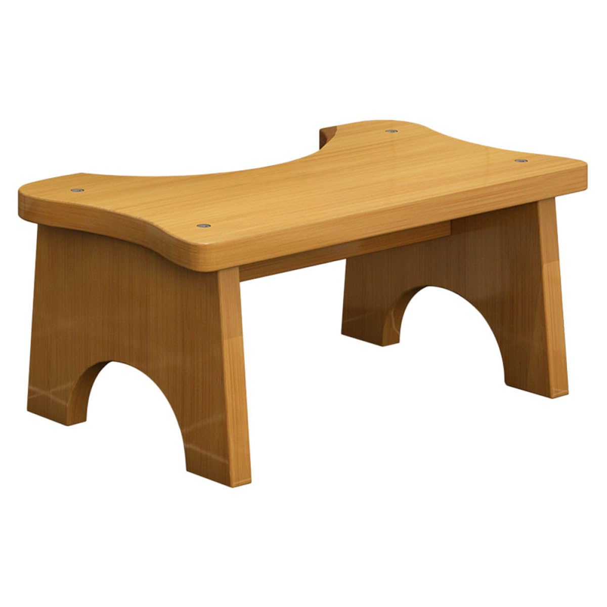 Holz toilettenhocker Stabiler Badezimmer Fußhocker Rutschfest für Erwachsene Natürlicher Tritthocker Sitzhilfe für Gesundes Sitzen