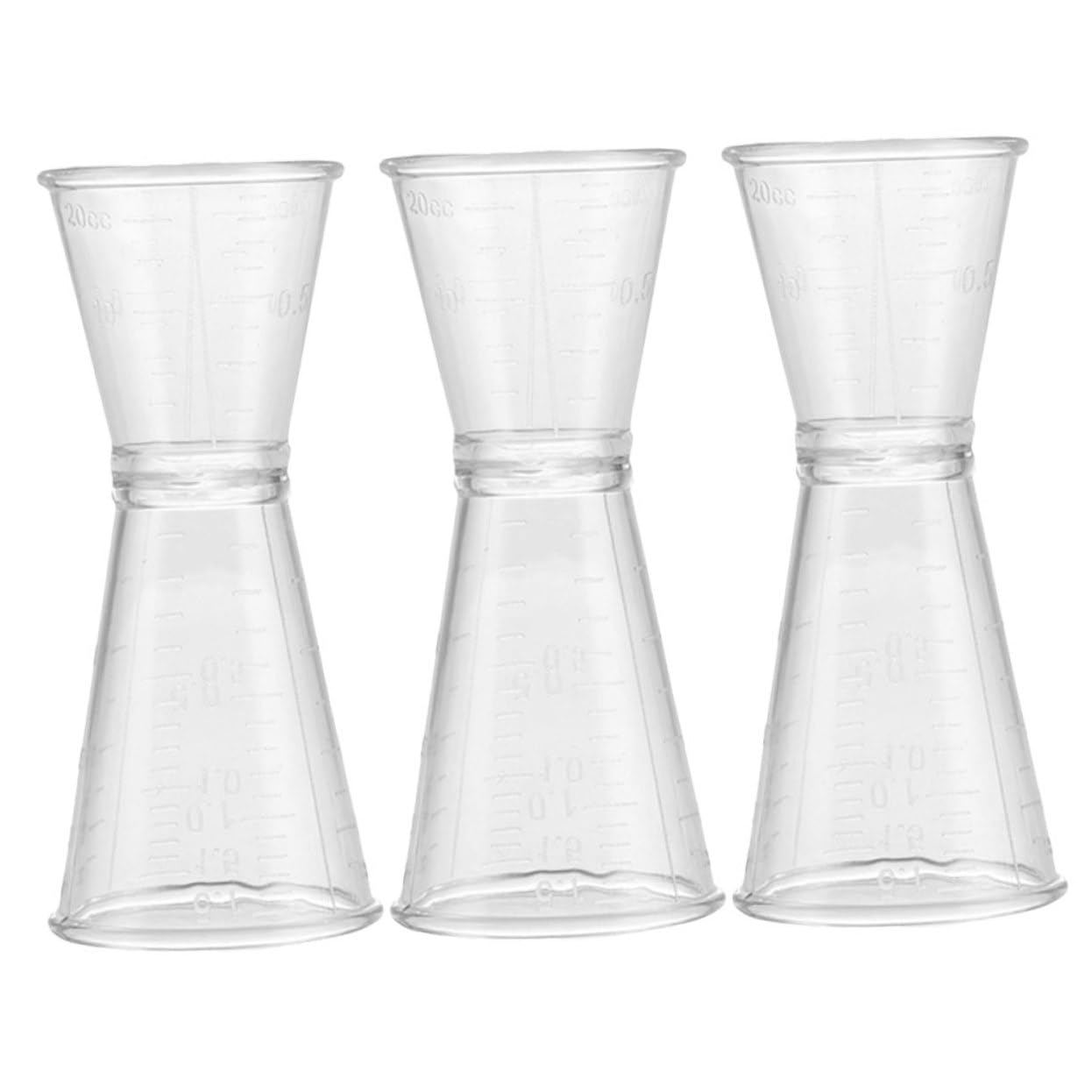 COLLBATH Plastic Double Jigger Measure Cups Bar Supplies Ounce Jigger for Cocktail Making Present
