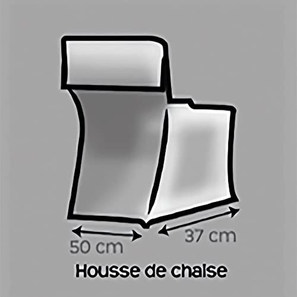 Soleil d'ocre Panama Cotton Chair Cover 37 x 50 x 115 cm Pink, 105x45 cm - Image 3