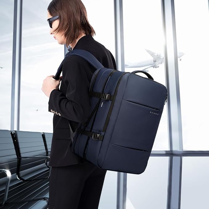 Image of BANGE Travel Backpack,35L Carry on Backpack, Men Airline Approved Backpack, Expandable Business Laptop Daypack