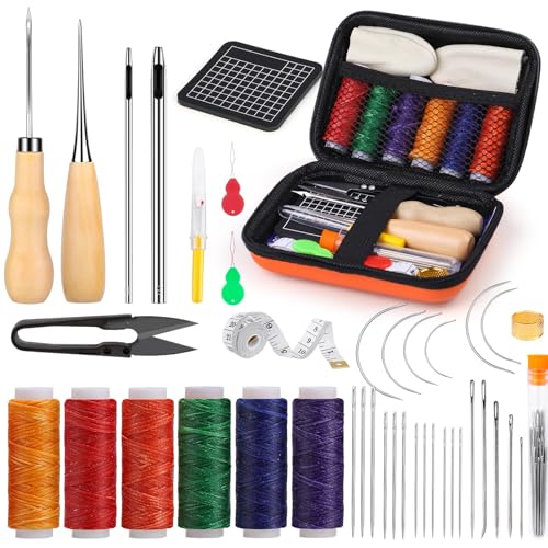 MORFEN Leather Sewing Kit Upholstery Repair Kit Leather Stitching Kit