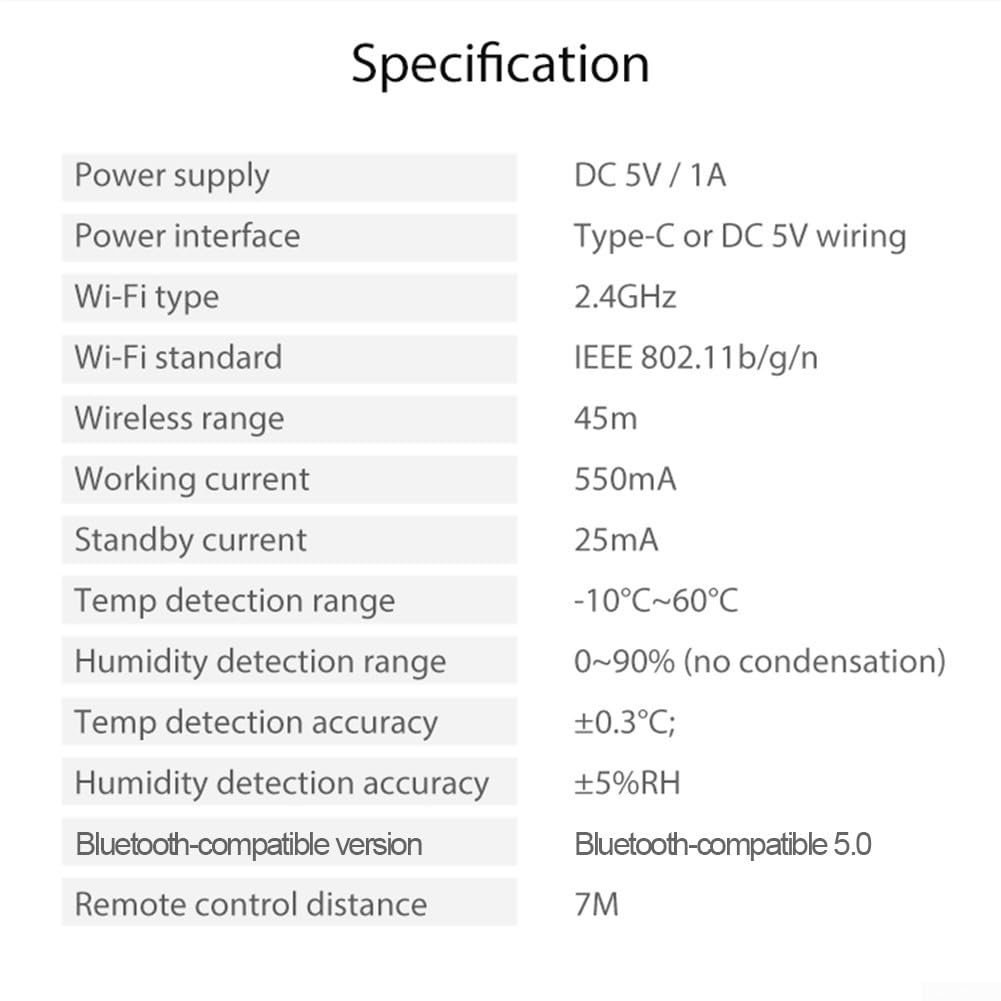 per Tuya, termostato WiFi, controllo intelligente della temperatura, regolazione della temperatura a distanza, display LCD, controllo IR a infrarossi, compatibile con la maggior parte delle marche