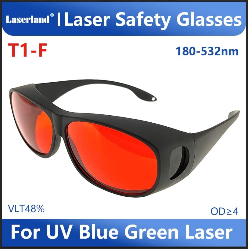 Laser Safety Glasses 532nm OD6 180nm-532nm Wavelength Violet/Blue/Green Laser Protective Goggles for 405nm, 445nm, 450nm,473nm 532nm T1- F - Image 8