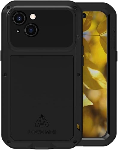 Miniatura 9 de LOVE MEI Funda para iPhone 15, deportes al aire libre, resistente al agua, militar, resistente, a prueba de golpes, polvo y suciedad, aluminio