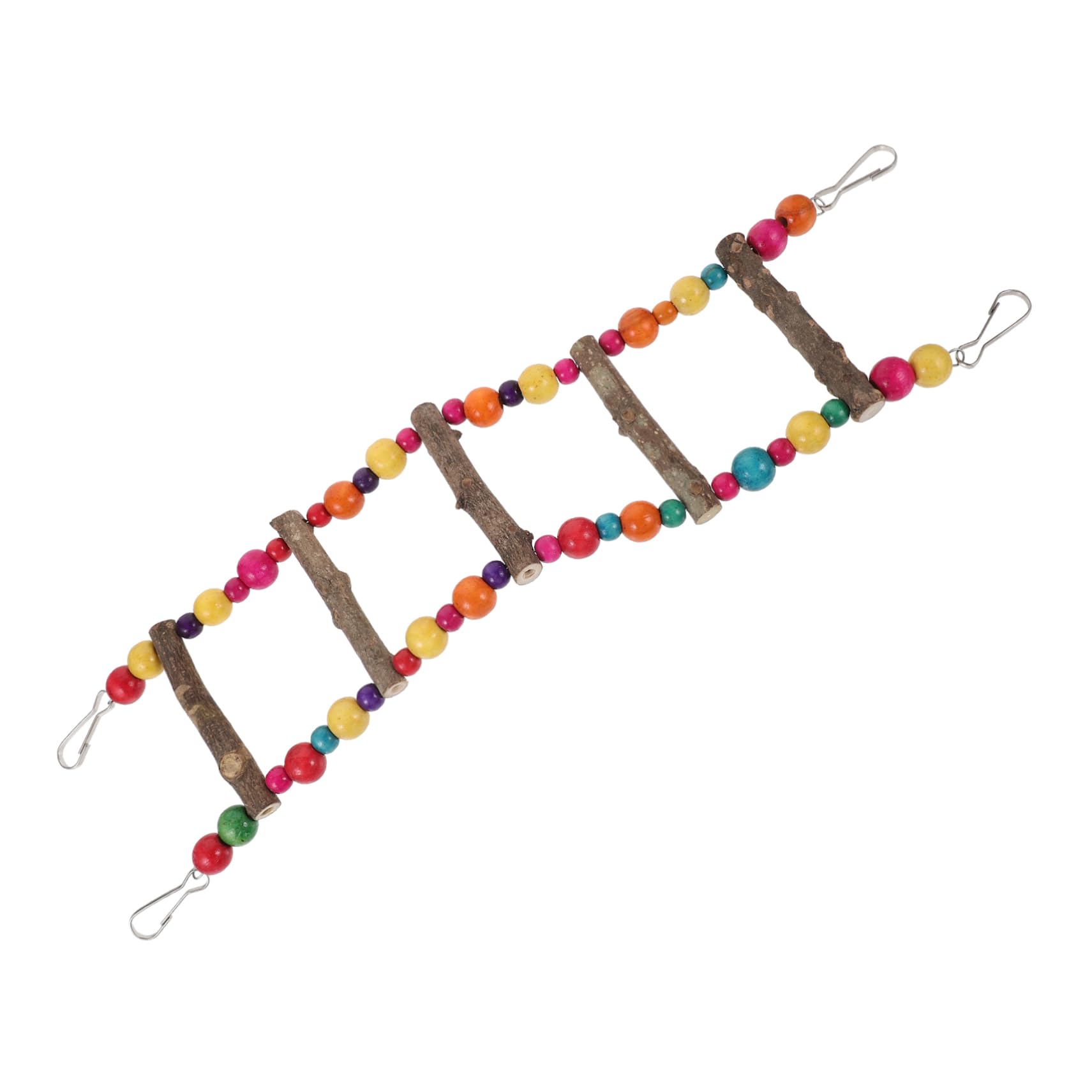 Yardwe Parrot Ladder Toy Bird Training Ladder Wooden Step Bird Cage Accessory Pet Toy