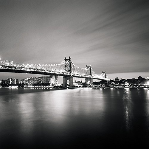 Hakan Strand "Queensboro Bridge, NYC Canvas Print, Multi-Colour, 40 x 40 cm