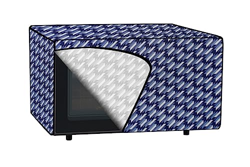 Image of The Furnishing Tree PVC Waterproof Microwave Oven Cover Compatible for Panasonic 27 L Convection NN-CD684BFDG Symmetric Pattern Blue