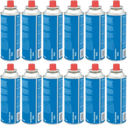 FYSHOP- Pack de 12 Cartuchos de Gas Butano CP-250, 227g para Hornillos Quemadores, Cartucho de Gas para Camping 250, 12 Bombonas