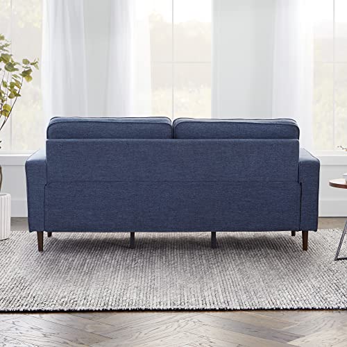 Edenbrook Lynnwood Upholstered Sofa - Couches For Living Room – Navy Couch - Small Couch - Living Room Furniture - Includes Bolster Pillows #TOP3