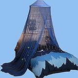 ⭐ [SCHÖNE STERNE]: Auf dem Moskitonetz sind Sterne aufgenäht, die es von anderen gewöhnlichen Netzen abheben. Sie können Ihren eigenen Sternenhimmel genießen, wenn Sie auf dem Bett liegen.