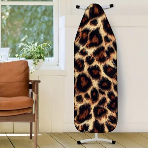 Image of Nuxovilar Realistic Leopard Print Ironing Board Cover 15x54 Polyester