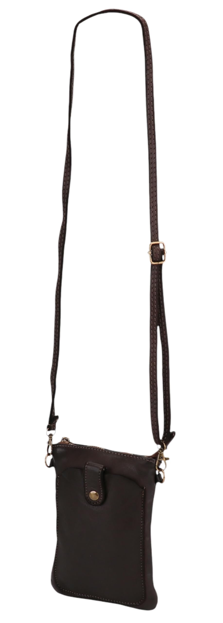 SH Leder Vintage Damen Handytasche Umhängetasche Multifunktion Handtasche Schultertasche aus Premium Rindsleder Echtleder Verstellbarer Schultergurt Handy bis 7.2 Zoll 14x19cm Amy G416