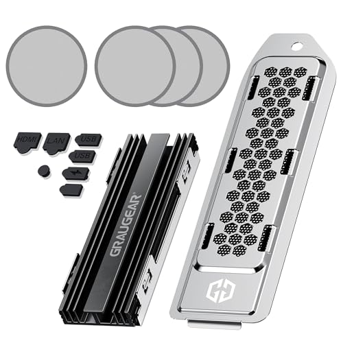 GRAUGEAR PS5 SSD Heatsink Cover + PS5 Dust Cover Set, Cooling and Dust-Proof Solution for PS5 Console, Compatible with Digital & Disc Edition