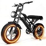 Elecby V100 1500W Peak Electric Bike for Adults, 28MPH 48V 13Ah Removable Battery, 60 Mile Range, 16'x4.0' Fat Tire, 7-Speed E-Bike with Dual Suspension – Commuter Ebike for Men & Women