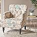 Christopher Knight Home Harrison Fabric Tufted Club Chair, White / Blue (29.5