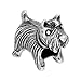 925 Sterlingsilber Scotchterrier Perlen Charm Anhänger