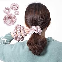 luludi シルクシュシュ luludi シルクシュシュ 黒 ゴム髪