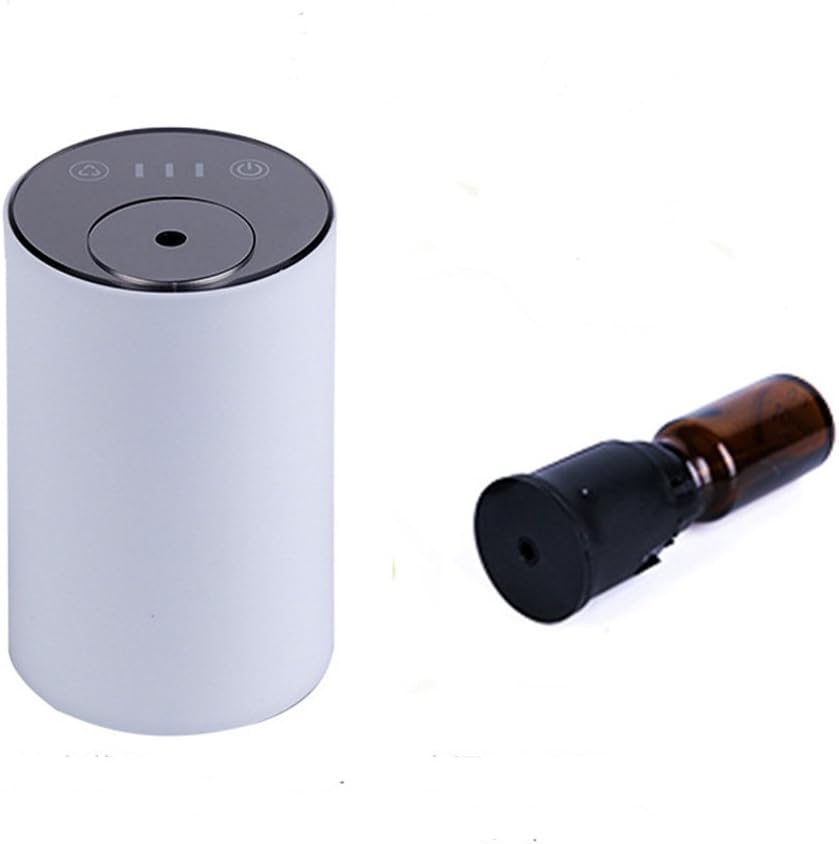 USB Rechargeable Aroma Essential Oil Nebulizing Diffuser No Heat,No Water for Living Room,Bedroom,Car(White)