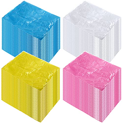 Foaincore 100 Packs Disposable Rain Ponchos Adults Emergency Waterproof Rain Coat with Hood Disposable Ponchos Raincoat for Camping, Hiking, Sport or Outdoors