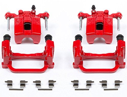 PowerStop Rear Red Powder Coated Brake Caliper Pair for Infiniti G35 2005-08 |G37 2009-10 |M35 2006-09 |M45 2006-09 |Nissan 350Z 2005-09 - High-Temp Brake Caliper Upgrade, S2792A