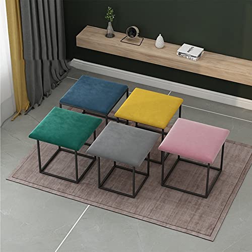 wanhe Sofa Stool Footrest Step Stool 5 in 1 Seating Cube with Swivel Casters Stackable Rubik's Cube Sofa Chair Stool Padded Seat for Dorm Living Room - Image 9