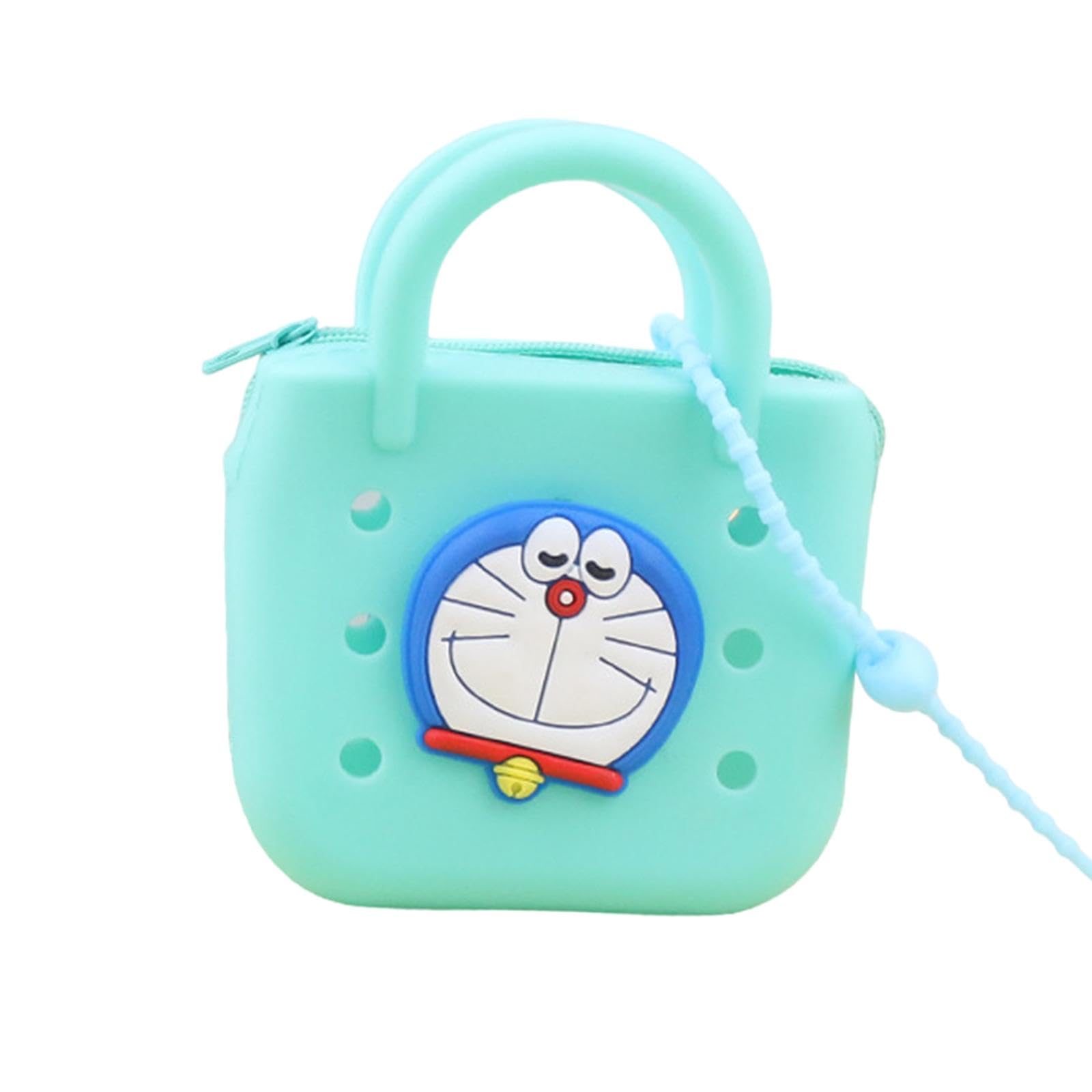 Mini Handbag Waterproof Zipper Washable Holes Bag for Outdoor Beach Swimming Light Green-image-29