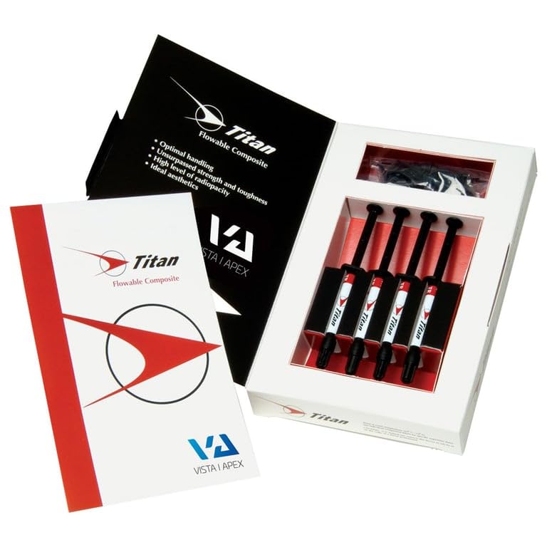 Vista Dental 90010 Titan Flowable Composite Syringes A1 4/Pk 1.5 Gm