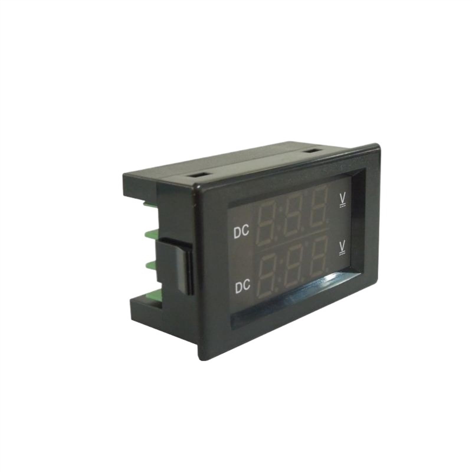 Misuratore di tensione Doppio voltmetro DC 0-30V 100V 300V 600V Volt Calibro da pannello 0,39'' LED Digitale a 2 vie Tester a doppia tensione(White cover,V1(0-100V) V2(0-30V))