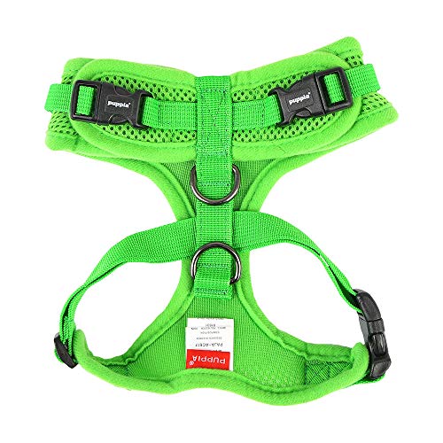 Authentic Puppia Ritefit Harness With Adjustable Neck, Green, Extra-Large #TOP1