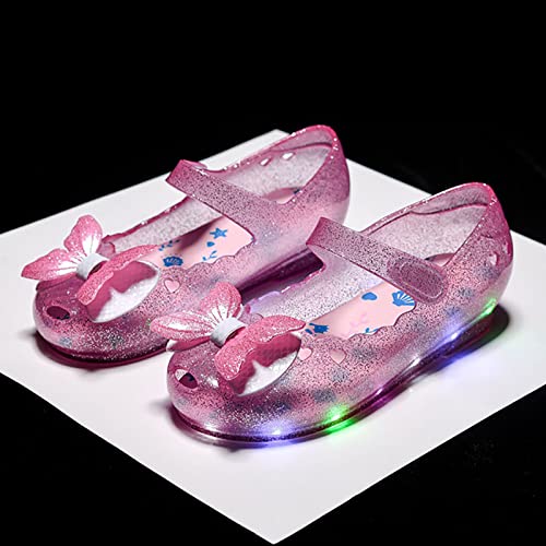 Children Kids Girls Sandals LED Light Luminous Shoes Casual Shoes Jelly Shoes Bow Princess Toddler Non-Slip Sandals2