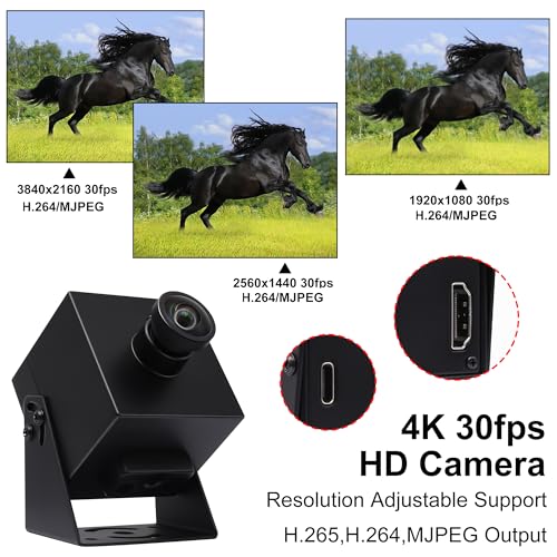 Image of SVPRO 4K Webcam - USB HDMI Dual Output for Computer /Monitor /Projector /TV, Wide Angle Distortion-Free Streaming Webcam H.264 Security Camera