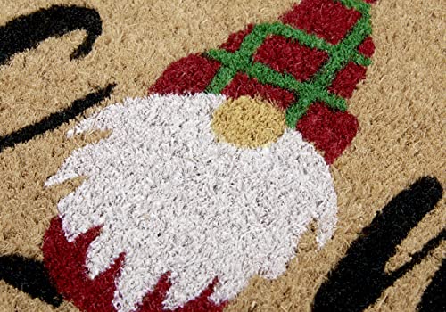 Hanse Home Fußmatte Weihnachten Kokos 45x70cm – rutschfeste Schmutzfangmatte Natur für Innen, Fußabtreter Welcome Wichtel Kokosmatte für Eingangsbereich & überdachten Außenbereich
