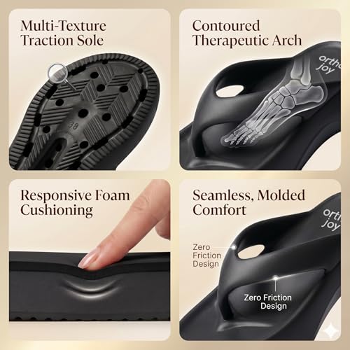 Image of ORTHO JOY Orthopedic Slippers for Women | Soft Cushioned EVA Flip Flops with Arch & Heel Support | Lightweight Anti-Slip Comfort Footwear for Daily Wear, Indoor & Outdoor