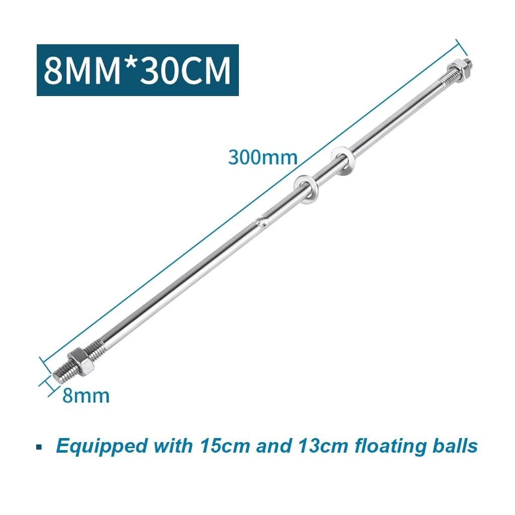 Zawór kulowy pływakowy ze stali nierdzewnej Korbowód Gwint M8 do podgrzewacza zbiornika wody, 1 szt(8mmx300mm)