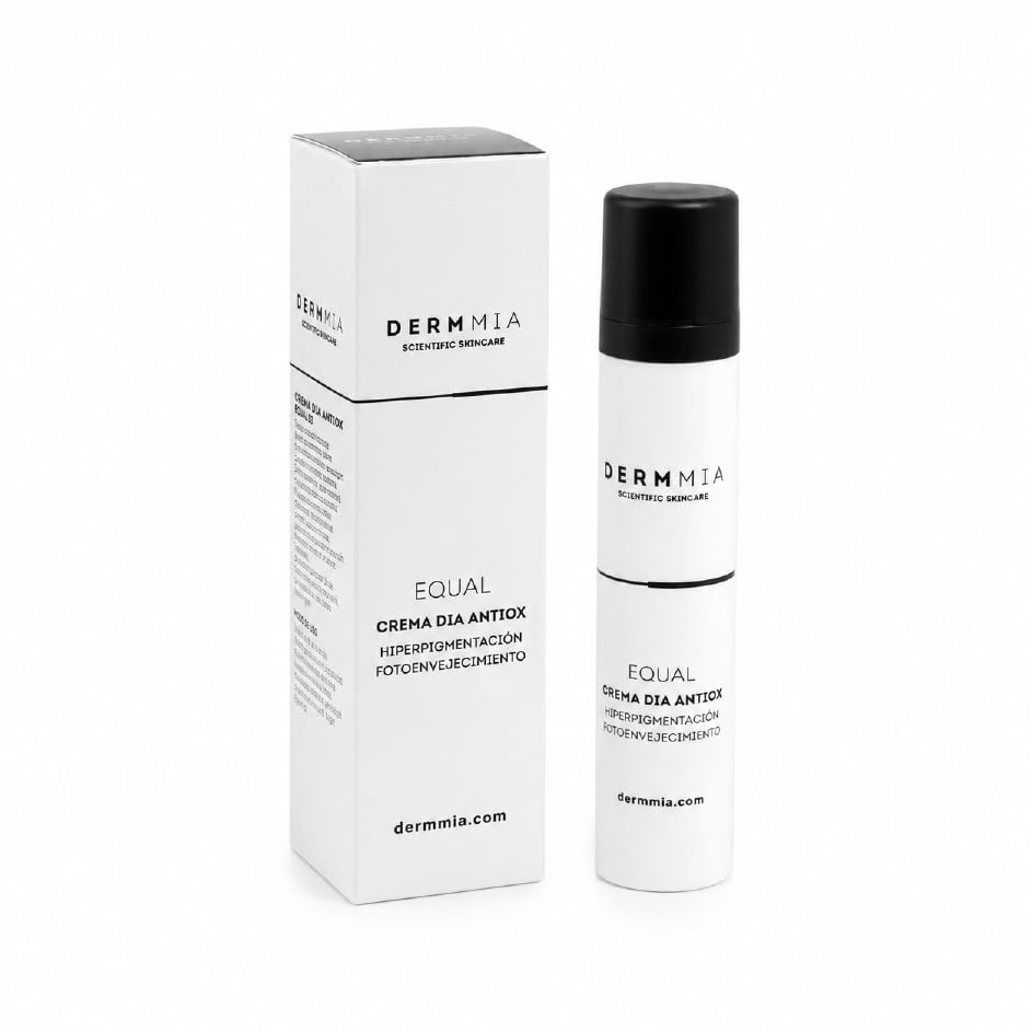 Dermmia Crema Equal Día 50 ml – Crema Facial Hidratante y Antiarrugas con Ácido Hialurónico | Crema de Día Antioxidante para Cara Mujer